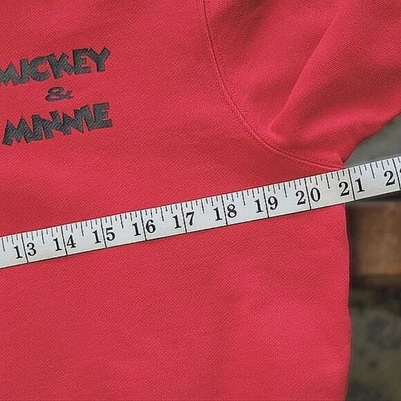 Vtg Y2K red Mickey & Minnie Coney Island official Disney zip up hoodie - Picture 11 of 16
